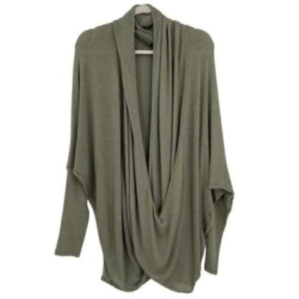 Free people Wrap Knit Sweater - Womens Tops - Wrap Sweater Cowl Neck-